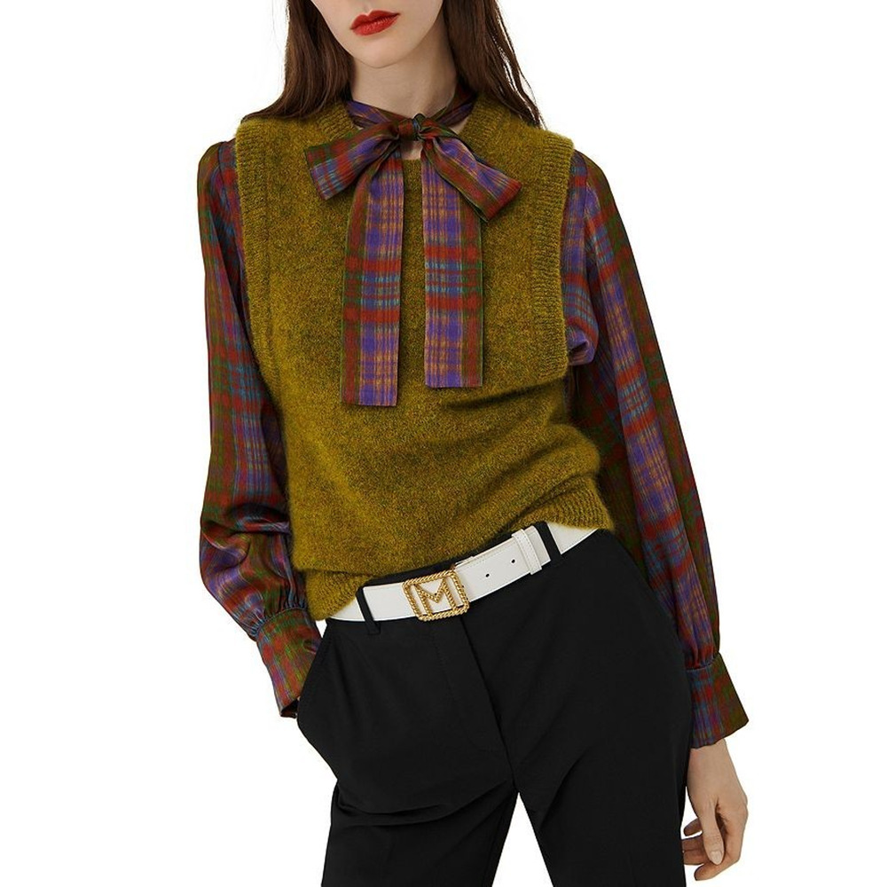 MARELLA | ELENICE Italian Mohair Wool Blend Sweater Vest RET $310 NWT Size S